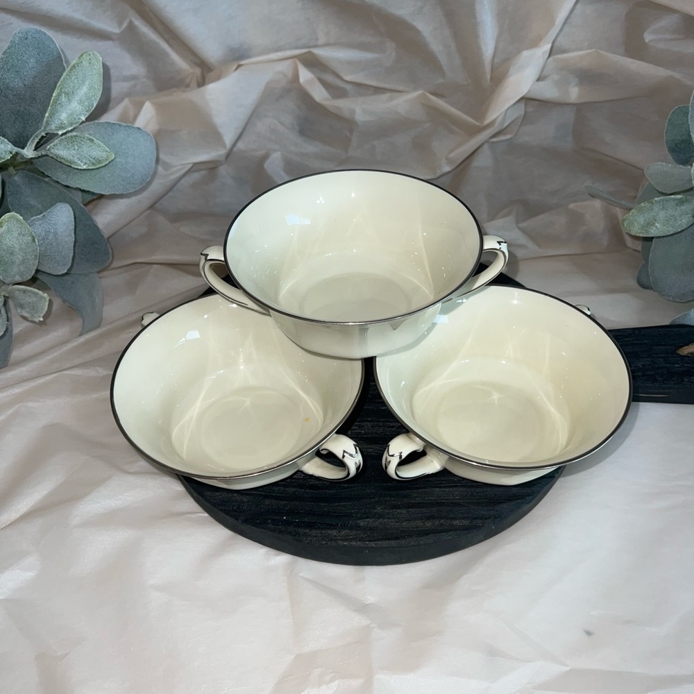 Vintage Community China Bavaria-Deauville Soup Bowls/Art Deco/Set of 4 - Picture 2 of 9